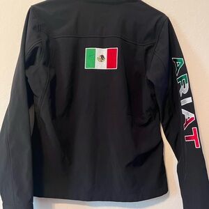 Ariat Black Jacket with Flag Detail